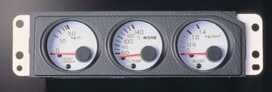 Nismo Triple Sub Meter - White - BCNR33 Nissan Skyline GT-R