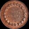 NGC MS62 1863 Civil War F-98/291 a. Rarity-5  Indian Head / ONE COUNTRY  Copper Token Plain Edge