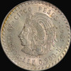 PCGS MS64 1948 MEXICO Aztec Chieftain CUAUHTEMOC Eagle Silver 5 Peso - rainbow toning