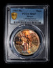 PCGS MS67 1985 Mo Mexico Silver 1 Onza - stunning toning both sides!!!