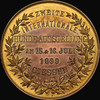 NGC MS63 1899 German States: Hesse. Ernst Ludwig gilt bronze "International Dog Exhibition - Giessen" Medal