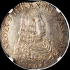 NGC MS61 1694 Italian States: Milan. Charles II of Spain Silver Filippo ex Globus Collection