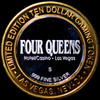 .999 Silver Four Queens Hotel Casino "Man's 4 Vices" $10 limited edition 0.6 oz SM2153