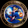 .999 Silver 2023 Four Queens Casino Halloween Blonde Witch & Pumpkin $10 Red Cap limited edition 0.6 oz SM2156