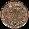 NGC MS64 1863 Washington - New York Civil War Token, Baker-474, Fuld-110/442a
