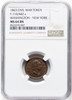 NGC MS64 1863 Washington - New York Civil War Token, Baker-474, Fuld-110/442a