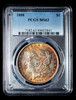 PCGS MS63 1888 P Silver Morgan Dollar - reddish toning both side