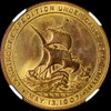 NGC MS63 1907 VA HK-347 So Called Dollar Jamestown Tercentennial Official Medal, Bronze Gilt  SH 15-1 GP, R.4.