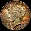 PCGS MS63 1926 S Silver Peace Dollar Fantastic Toning!!!