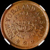 NGC MS62 (1861-65) Civil War Token New York and Albany Peoples Line, New York, NY, Fuld-NY630BD-1a, R.2.