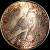 PCGS MS63 1924 Silver Peace Dollar - Toned both side