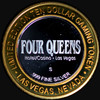 .999 Silver Four Queens Casino Las Vegas Nevada Man's 4 Vices Cards $10 limited edition gaming token 0.6 oz SM2189