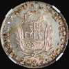 NGC MS61 1827 LIMA-JM Peru Republic Standing Liberty Silver 8 Reales