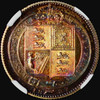 NGC PF61 1887 Great Britain Jubilee Head Proof Silver 1 Shilling - toned!