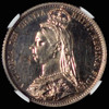 NCG PF62 1887 Great Britain Jubilee Head Silver Proof 6D 6 Pence