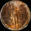 NGC MS65 1984 Mo Mexico Libertad 1 Onza Silver - beautiful Toning!