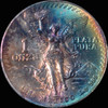 PCGS MS64 1985 Mo Mexico Libertad .999 fine Silver 1oz Onza Rainbow Toner!!