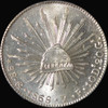 PCGS MS65 1868 Go YF Mexico Guanajuato Mint Silver 8 Reales