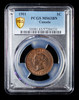 PCGS MS63 BN 1901 Canada Large Cent Queen Victoria Victorian Copper Coin