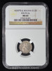 NGC MS64 1830 PTS JL Bolivia Silver 1/2 Sol 6 Point Stars 1 YEAR TYPE KM# 93.2a