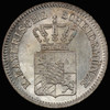 PCGS MS64 1863/2 Germany BAVARIA Maximilian II Silver  kreuzer,  KM-858