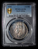 PCGS AU53 1941 South Africa George VI 2 1/2 Shillings  - nice toning