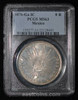 PCGS MS63 1876 Ga IC Mexico silver 8 Reales