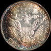 PCGS MS64 1892 Barber Silver Half Dollar amazing rainbow toning!!!