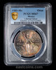 PCGS MS67 1985 Mo Mexico 1 Silver Onza, Gorgeous color! Nice Toning!