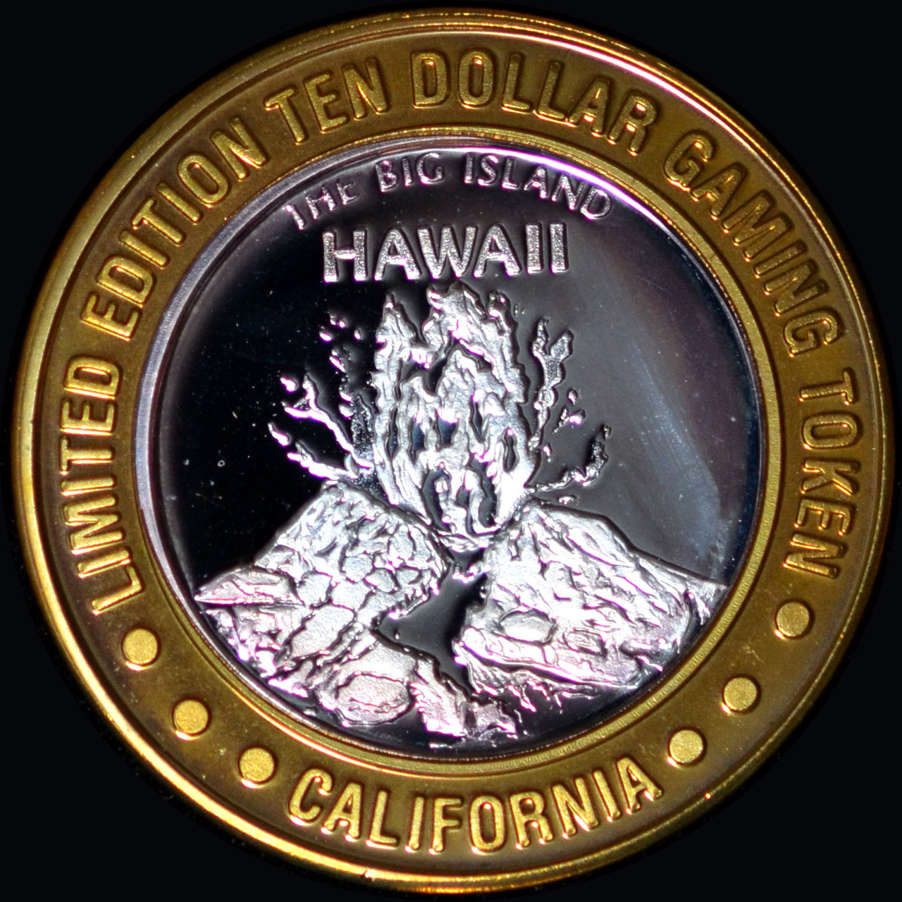 999 Silver Sam Boyd's California Ten Dollar Casino Token - Hawaii