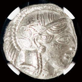 NGC MS 4/5 - 5/5  440-404 BC  Ancients ATTICA  Athens Silver tetradrachm (23mm, 17.20 gm, 7h)