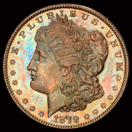 PCGS MS64 1879-S Morgan Dollar - nicely toned both side