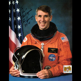 1990 ASTRONAUT ROBERT SPRINGER SIGNED NASA PHOTO