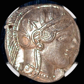 MS Attica Athens 440-404 BC Owl Silver Tetradrachm 5/5, 5/5 Perfect