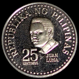 1975 PHILIPPINES 25 Sentimos Uncirculated Proof Coin KM208-Mintage=37,000 SM2116