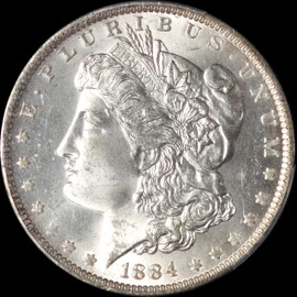 PCGS MS64 1884-O Morgan Silver Dollar,  blast white.  sku436