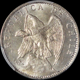PCGS MS66 1917 Republic Peso Santiago mint, KM152.4. Two-year type. lone finest graded in PCGS