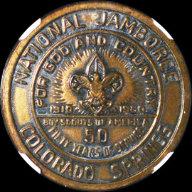 NGC MS 64 1960 Boy Scouts of America 50th Anniversary So-Called Dollar HK-577