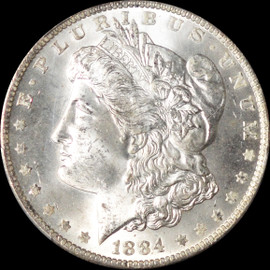 PCGS MS64 1884-O Morgan Dollar,  blast white.  sku453