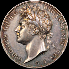 1821 George IV Silver Coronation Medal by B Pistrucci