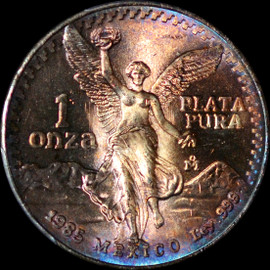 PCGS MS67 1985-Mo Mexico Silver Libertad Onza - Monster Toner!