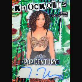 PSA 10 2023 Leaf Metal Pop Century Tessa Thompson Knockouts Auto Green Kaleidoscope 3/3