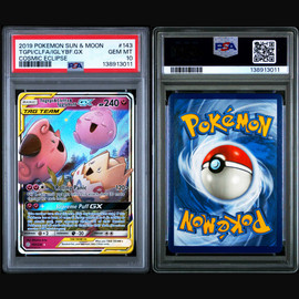 PSA 10 2019 POKEMON SUN & MOON COSMIC ECLIPSE TOGEPI & CLEFFA & IGGLYBUFF GX TOP25