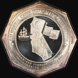 PCGS MS67 1974 CSNA SF Bicentennial Silver Medal #0128 - Error - should read Centennial
