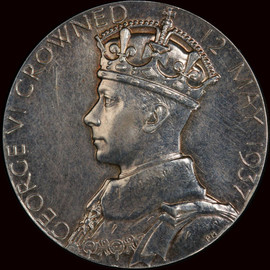 SP58 1937 GREAT BRITAIN Silver Coronation Medal  Eimer-2046b; BHM-4314