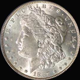 PCGS MS63 1887-P Morgan Dollar