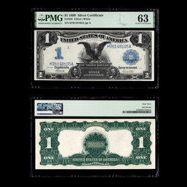PMG 63 Uncirculated 1899 Black Eagle Silver Certificate Fr#235 Elliott | White $1