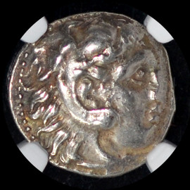 NGC VF 336-323 BC MACEDONIAN KINGDOM Alexander III the Great AR drachm (17mm, 10h)