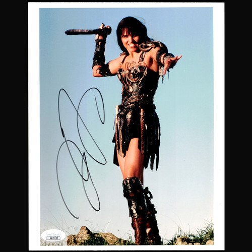 JSA CERTIFIED LUCY LAWLESS SIGNED AUTOGRAPHED 8X10 PHOTO