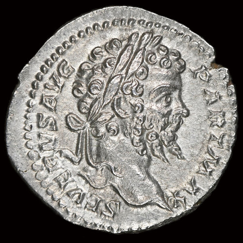 NGC MS 3/5 - 3/5  (AD 193-211) Roman Empire: Septimius Severus Silver denarius (19mm, 3.33 gm, 5h).
